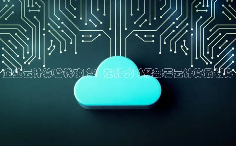 杏悦登录注册金山办公企业云计算省钱攻略：在什么时候部署云计算最划算